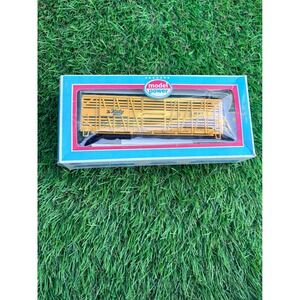 Model Power HO Scale Katy M-K-T 47025 Cattle Car Stock Car 9022‎ Yellow Vintage